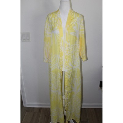 Lilly Pulitzer x Target Yellow Pineapple Print Maxi Kimono Robe Women's Medium