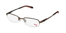 NEW PUMA 15374 SVETLO EYEGLASS FRAME METAL UNISEX RECTANGULAR 49-19-140 HALF-RIM