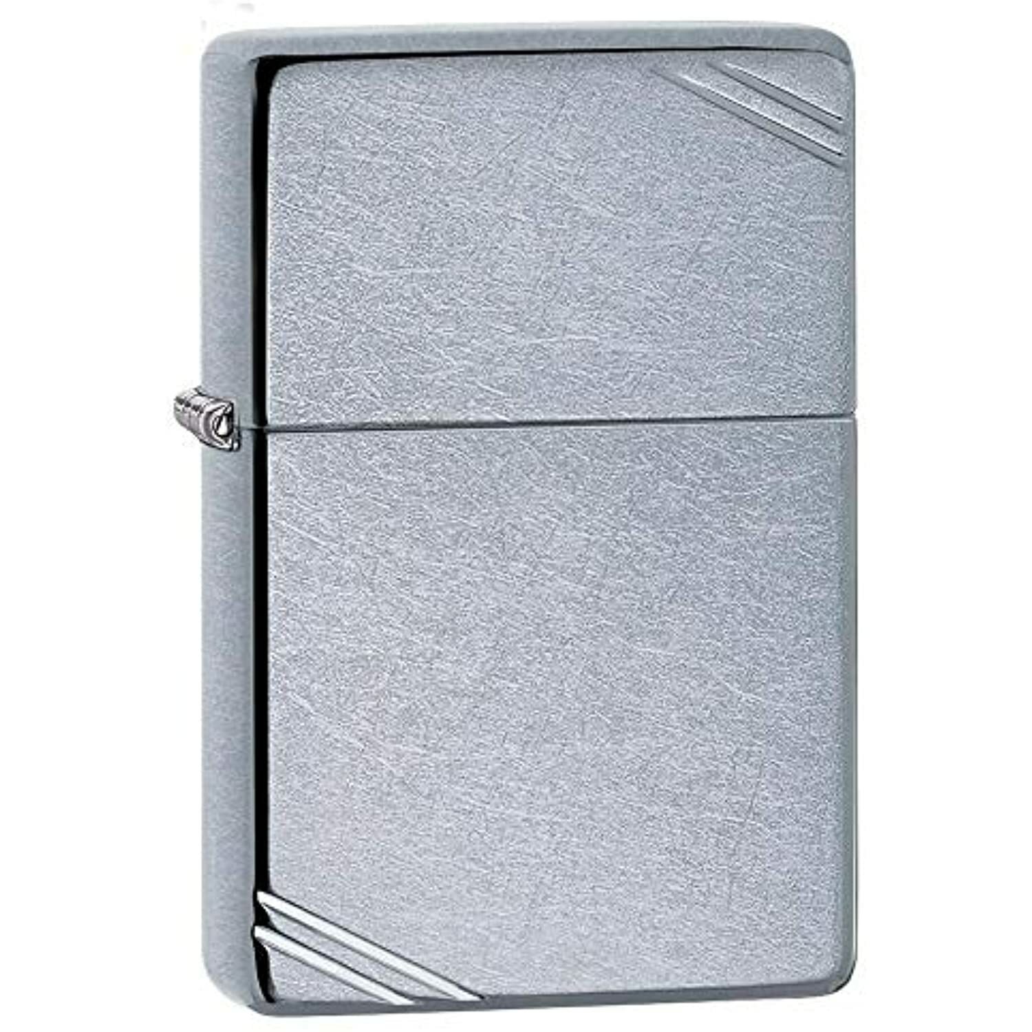 Zippo Vintage with Slashes Street Chrome Pocket Lighter