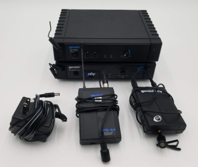Gemini UX 1600/ UF-1064 UHF Wireless w/ UB-68/FB-64 & 1 POWER ADAPTER