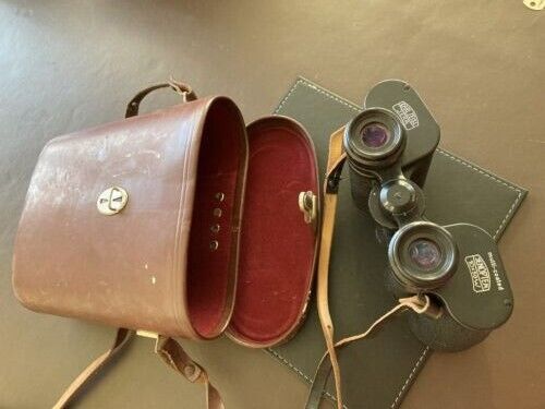 Vintage Carl Zeiss Binoculars Jenoptem No 4880732 10 x 50W with original case  - Afbeelding 1 van 21