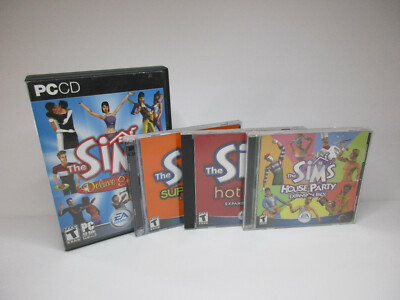 The Sims Deluxe Edition Bundle PC 3 Expansions Superstar, House Party, Hot Date