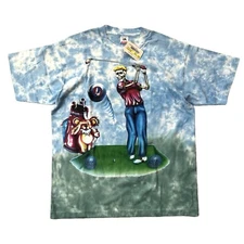 NWT Vintage 90s Grateful Dead Golf Liquid Blue T Shirt Size XL Deadstock Rare