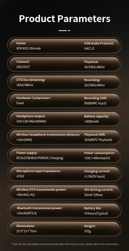 Audio interface with battery, Sound card for Pc/Phone Live Streaming Sing Gaming - Picture 14 of 17