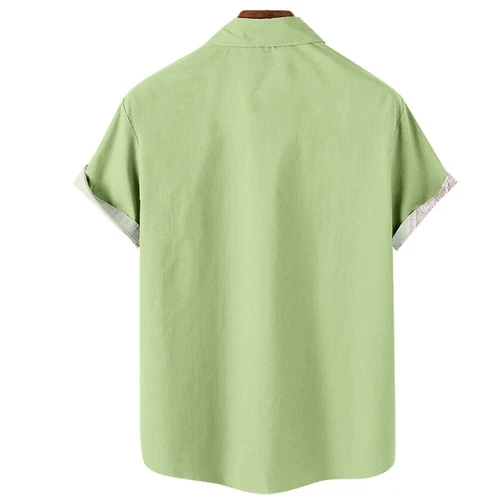 Camisa de vestir de boda de playa de guayabera cubana informal con botones de manga corta para hombre - Imagen 30 de 43