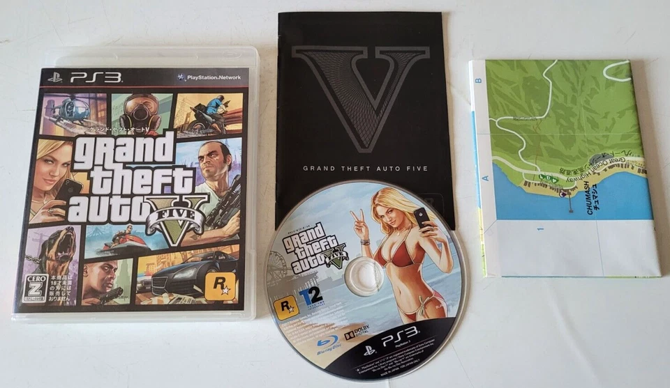 Grand Theft Auto V GTA 5 - PlayStation 3 PS3 - NTSC-J JAPAN - Complet + Map, photo 1 sur 5