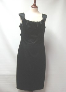 black satin cut out dress