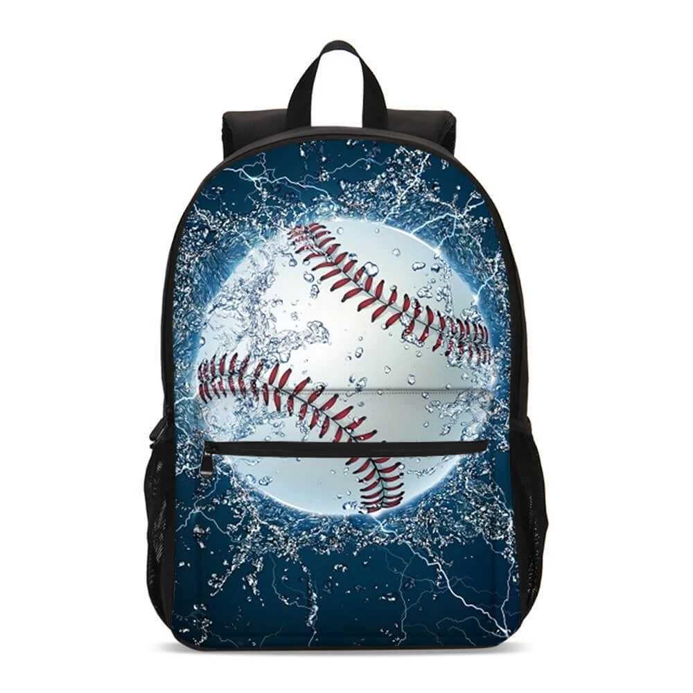 Water Baseball Sport Students Backpack, School Bag, Back To School Gift