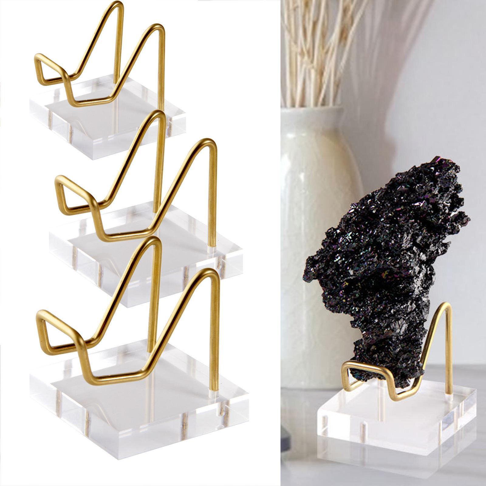 Acrylic Display Stand Holder For Mineral Specimens Gemstone Geode Agate Citrine