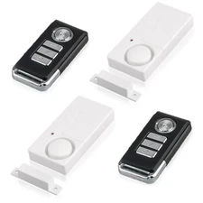 Wireless Door Burglar Security Alarm Magnetic Sensor with Remote Control 2 Set 