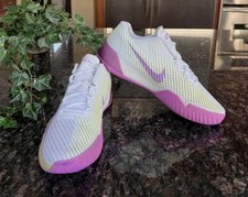 Nike Court Air Zoom Vapor 11 Tennis Shoes White Purple Women's Sz 9.5 DR6965-101