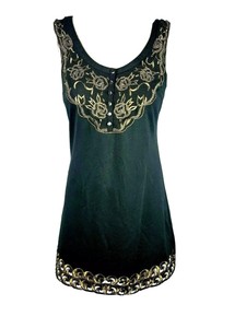 black and gold tunic dress