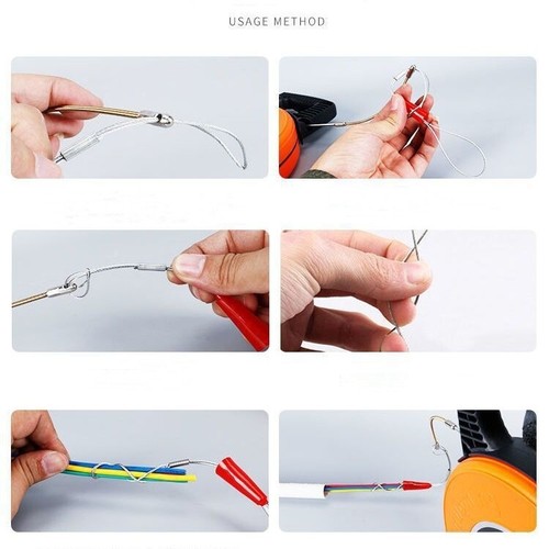 Extractor de alambre de acero con cinta de pescado SYSTON 100 pies, alambre de pesca trenzado flexible - Imagen 5 de 5