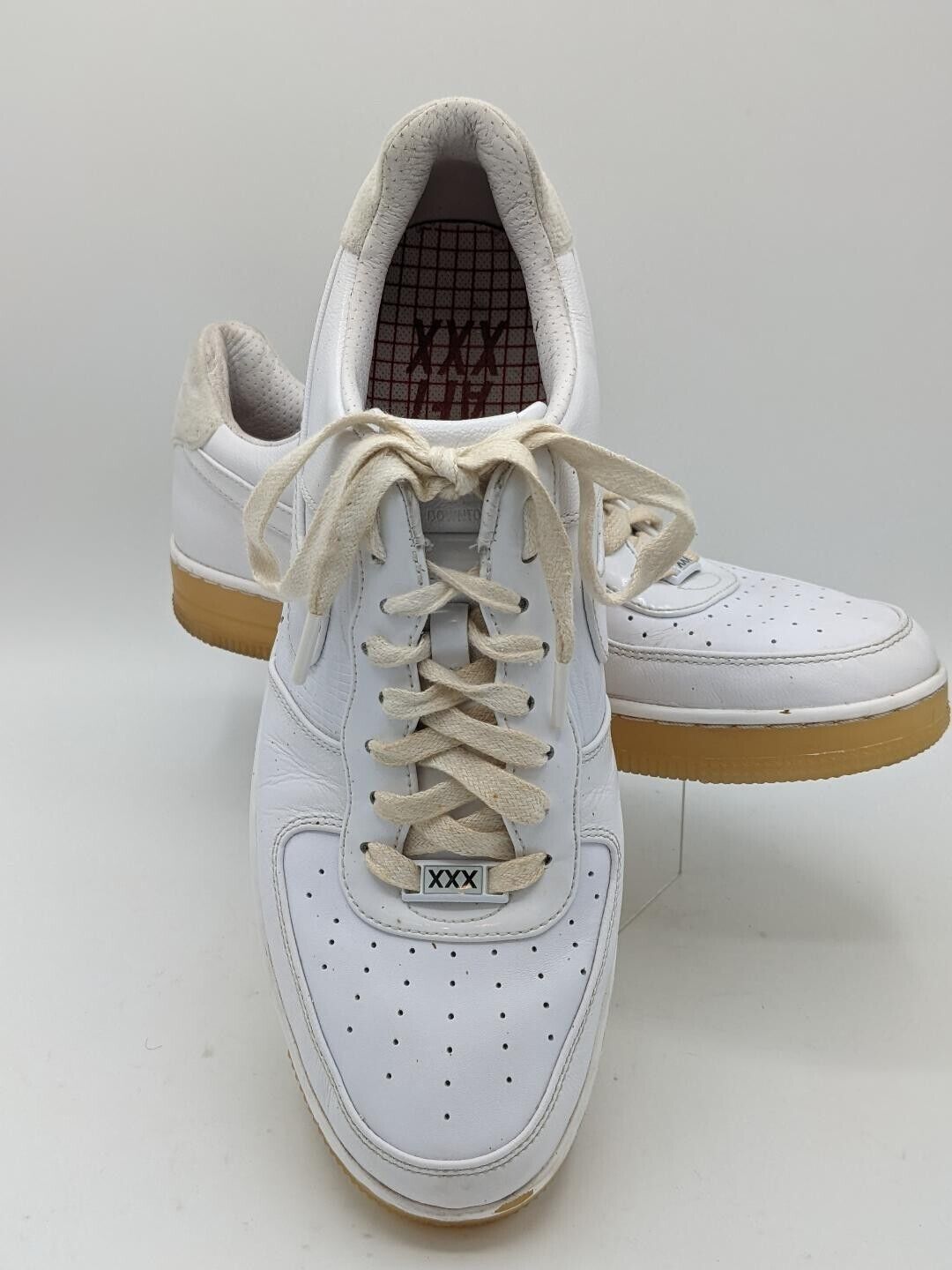 Nike 573979-100 Air Force 1 AF1 XXX Downtown NRG White Leather Sneakers Sz  10.5