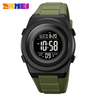 SKMEI Men's Silicone LED Digital Shockproof Student Boy Sport Quartz Wristwatch