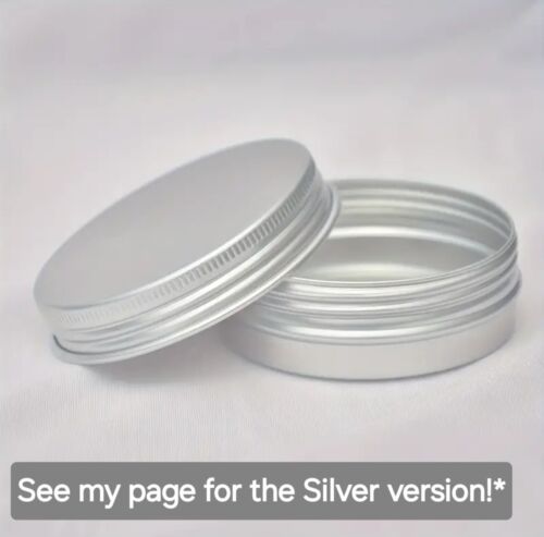 60ml Metal Storage Tin Jar Small Round Craft Stash Pot Lip Balm Cosmetics Black - Picture 5 of 5