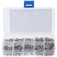 340Pcs Metric M3 Screws Assortment Kit Cross Round Head Screws Bolts and Nuts...