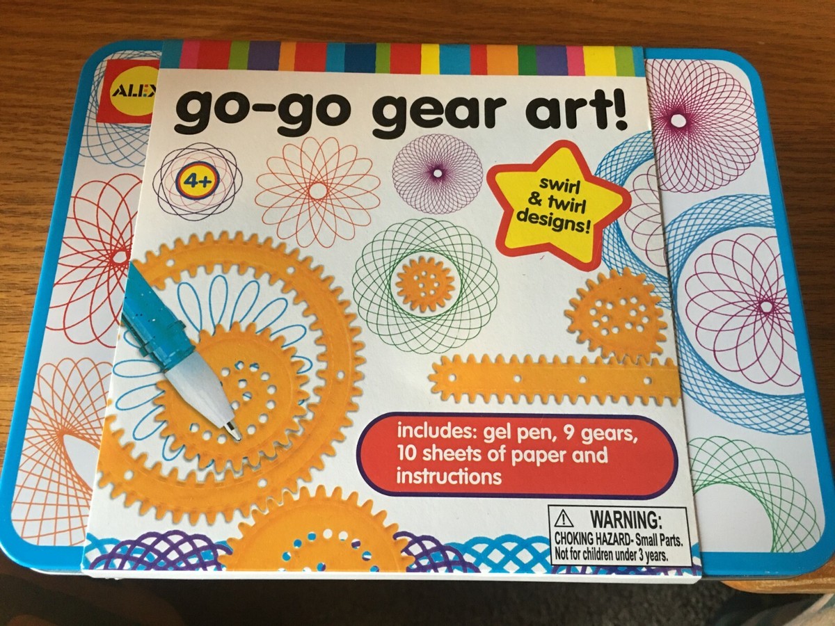 ALEX Toys Gear Art Travel Tin Set With Gears Swirl and Twirl