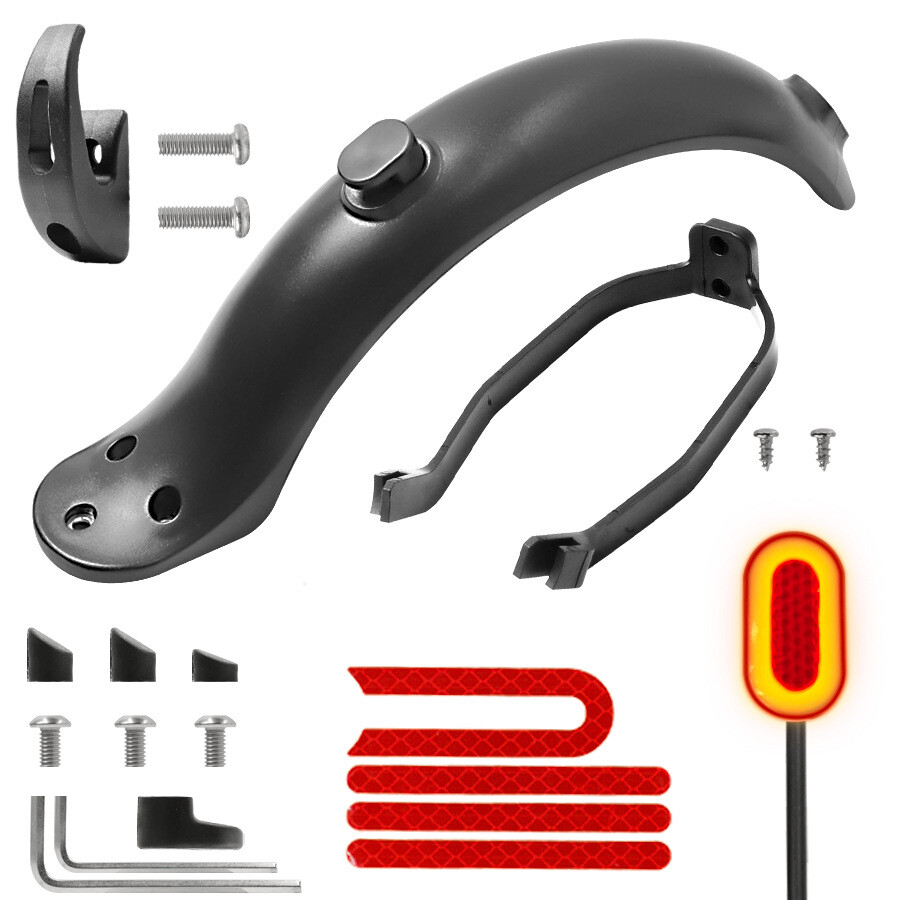 Rear Fender Mud Guard & Tail Light Bracket For Xiaomi M365 Electric Scooter