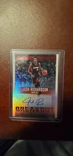 2016 Panini Studio Breakout Signatures Magenta Josh Richardson #/30 SSP