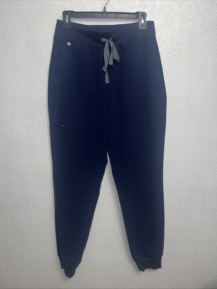 Scrub Pants FIGS Technical Collection Joggers Women's Size M Navy Blue