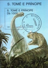0400+  BLOC  S.TOME E PRINCIPE ANIMAUX PREHISTORIQUES
