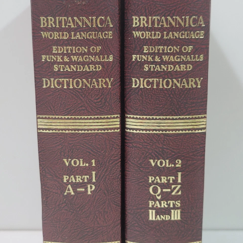 Funk Wagnalls Standard + Britannica World Language Dictionaries Vol. 1 & 2 (A-Z) - Image 3 of 4