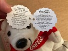 Coca Cola Stuffed Polar Bear in Red T-shirt  Bean Bag Plush # 0112 1997 Tags — photo 6