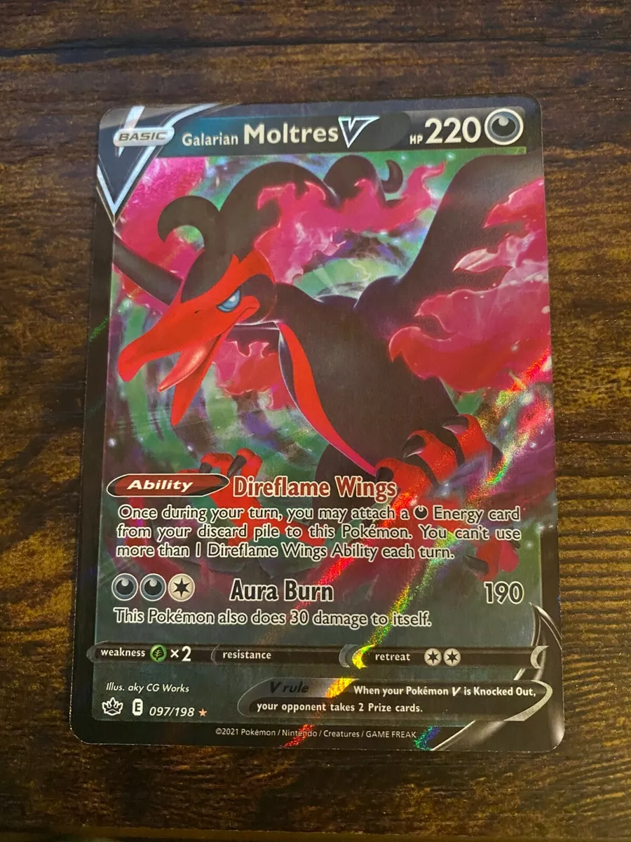 Galarian Moltres V - Chilling Reign Pokémon card 097/198