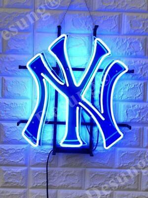 New York Yankees Neon Light Sign 20/"x16/" Beer Bar With Dimmer