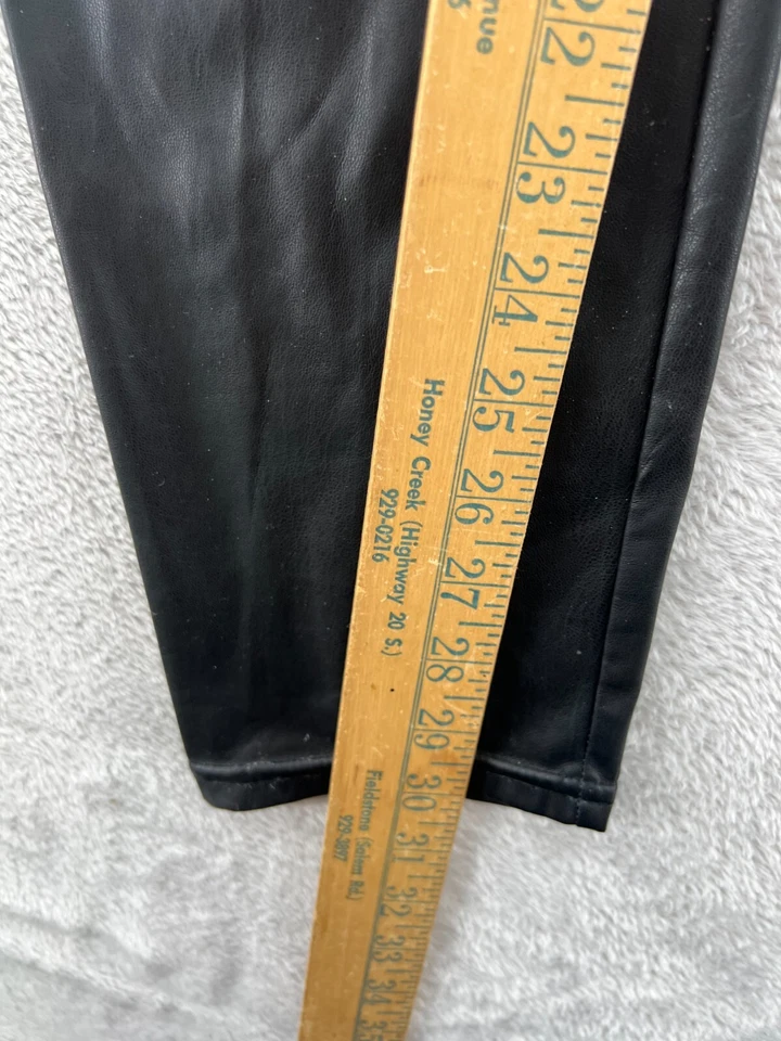 Pantalones de Colección Lauren Ralph Lauren Para Mujer Talla 14 Negros Imitación Cuero Leggings Elastizados Foto 4 de 4