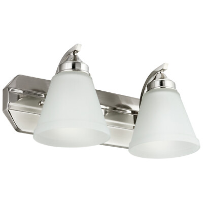 Diodesy Modern Bell Vanity Fixture 17Wall Mount Bulb Req Light Brushed Nickel