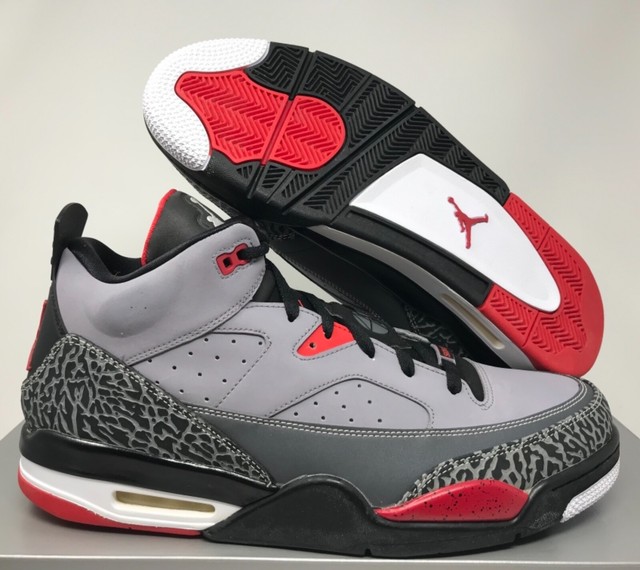2013 NIKE JORDAN SON OF MARS LOW CEMENT GREY-WHITE-BLACK-RED SZ 14 [580603-1004] | eBay