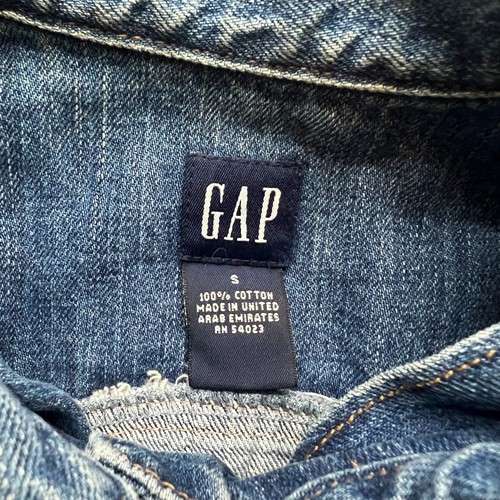 Gap Jean Jacket Size S Girls Youth Stretch Medium Wash Blue Denim - Picture 3 of 7