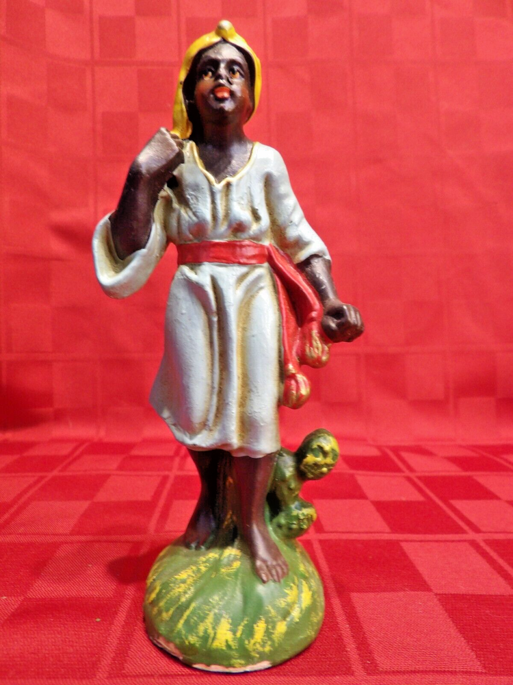 Vintage Resin Nativity Shepherd Boy Figurine Made in Italy Rare 5.25