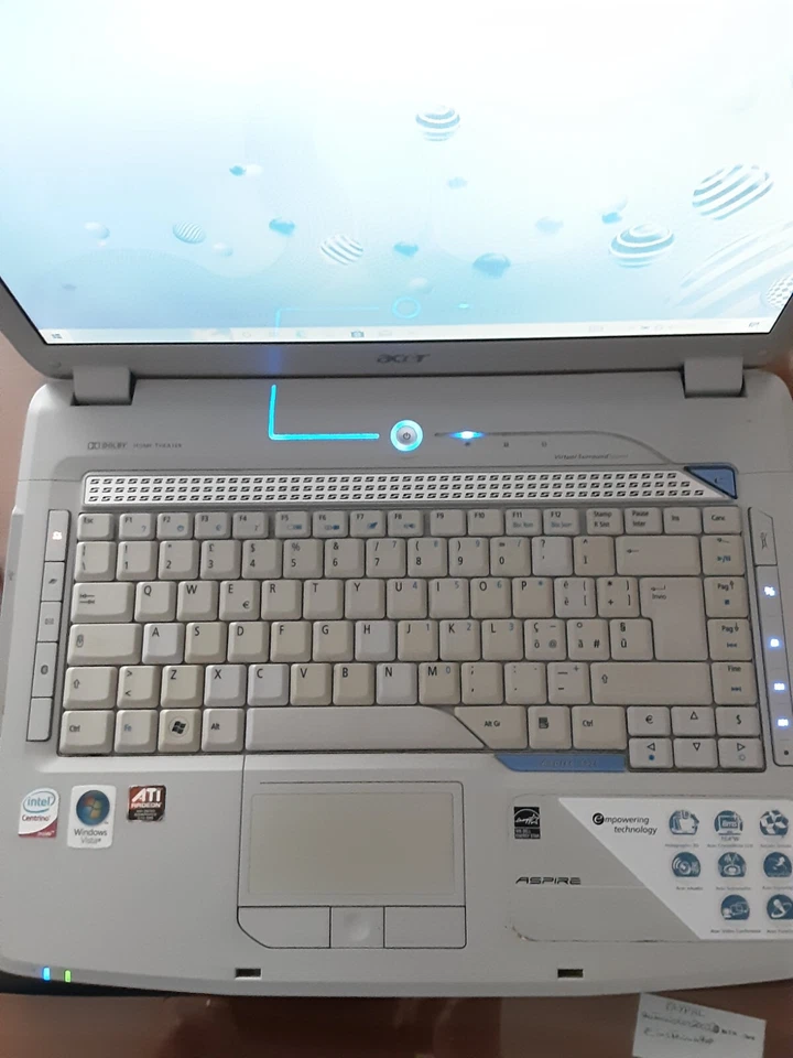 Notebook Acer Aspire 5920G - Intel C2Duo T5870 2,0 Ghz- ram 4Gb - HD 250Gb - Immagine 2 di 4