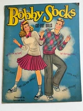 1945 Vintage Paper Dolls Bobby Socks Teenagers Cut Out Dolls Unused and Uncut