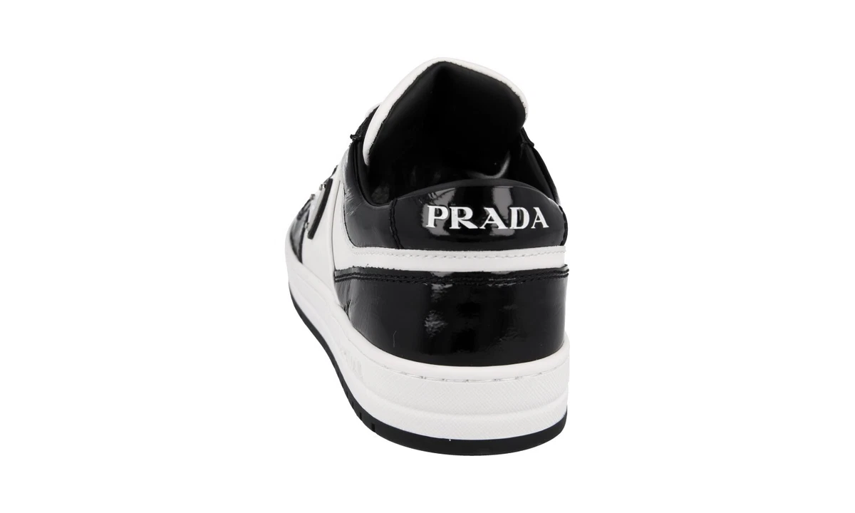 PRADA Leder Downtown Sneaker - 1E792M - Weiss - NEU