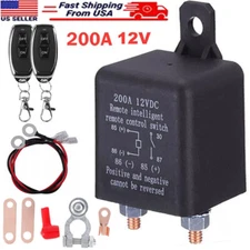 Battery Switch Relay 12V Disconnect Cut Off Isolator with Remote Control Switch