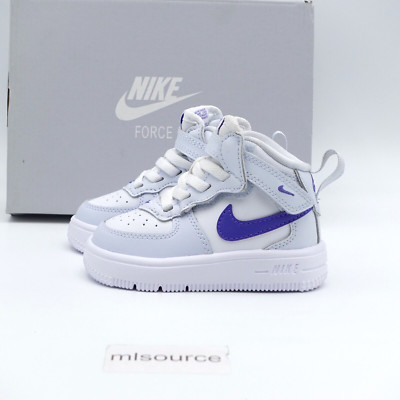 Size 4 Toddler Kid's Nike Force 1 Mid EasyOn Sneakers FJ1918-001