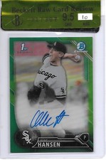 2016 Bowman Chrome ALEC HANSEN GREEN REFRACTOR AUTO RC #10/99 BGS 9.5/10 CHICAGO