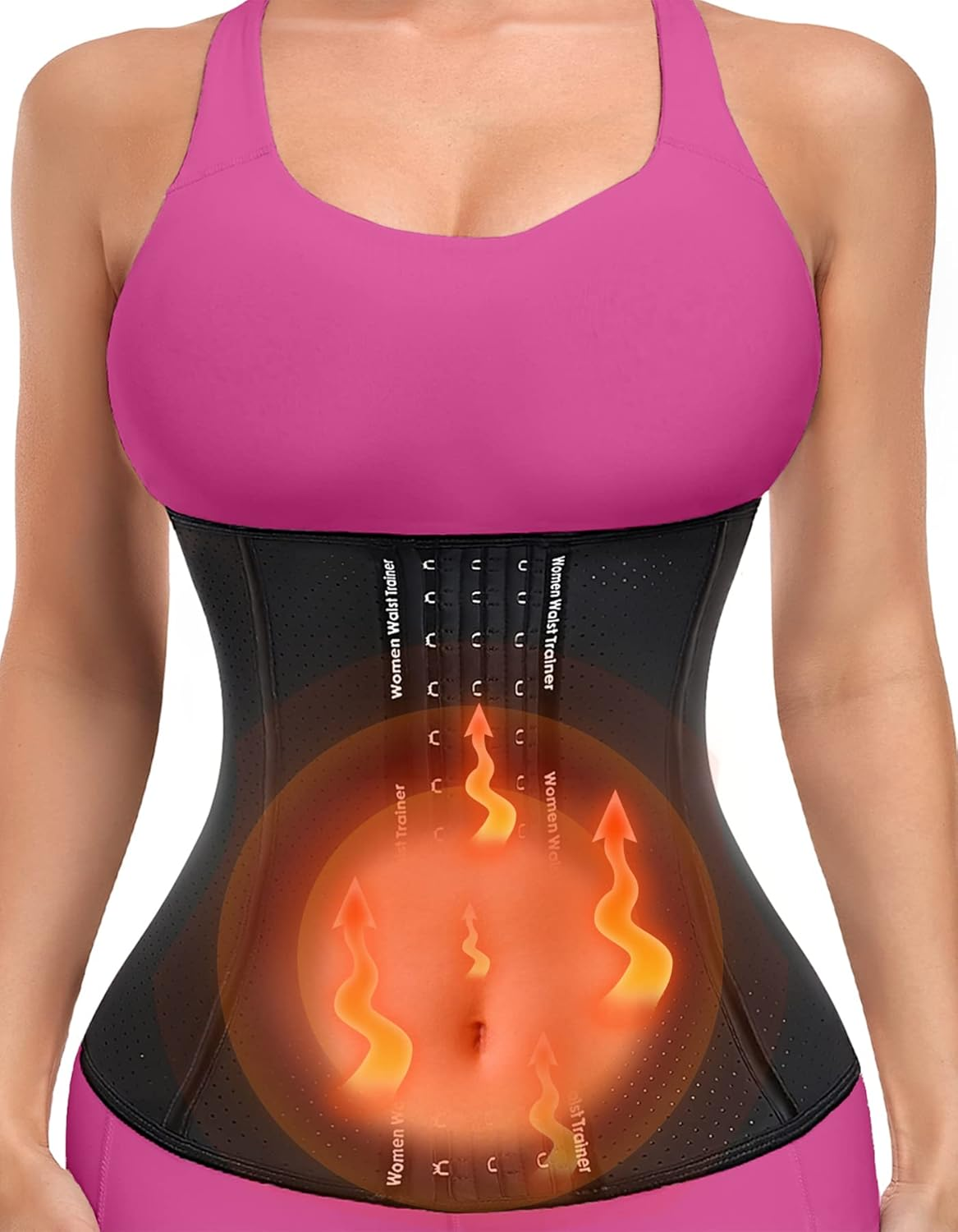 Corset Waist Trainer for Women – Latex Workout Cincher Body Shaper Sweat Waist Trimmer-image