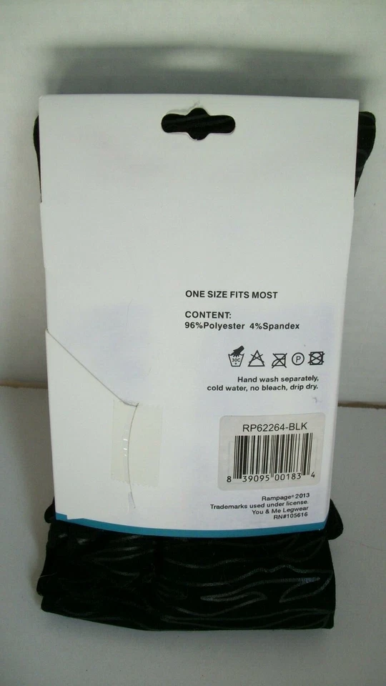 RAMPAGE ЖЕНЩИН ЧЕРНЫЕ КОЛГОТКИ ФЛИСОВАЯ ПОДКЛАДКА ОДИН РАЗМЕР ПОДХОДИТ БОЛЬШИНСТВУ - Изображение 4 из 4