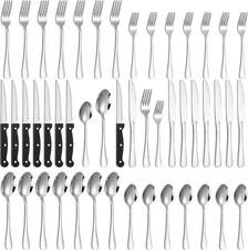 48 Pcs Silverware Set for 8 Stainless Steel Flatware Cutlery Utensil Kitchen New