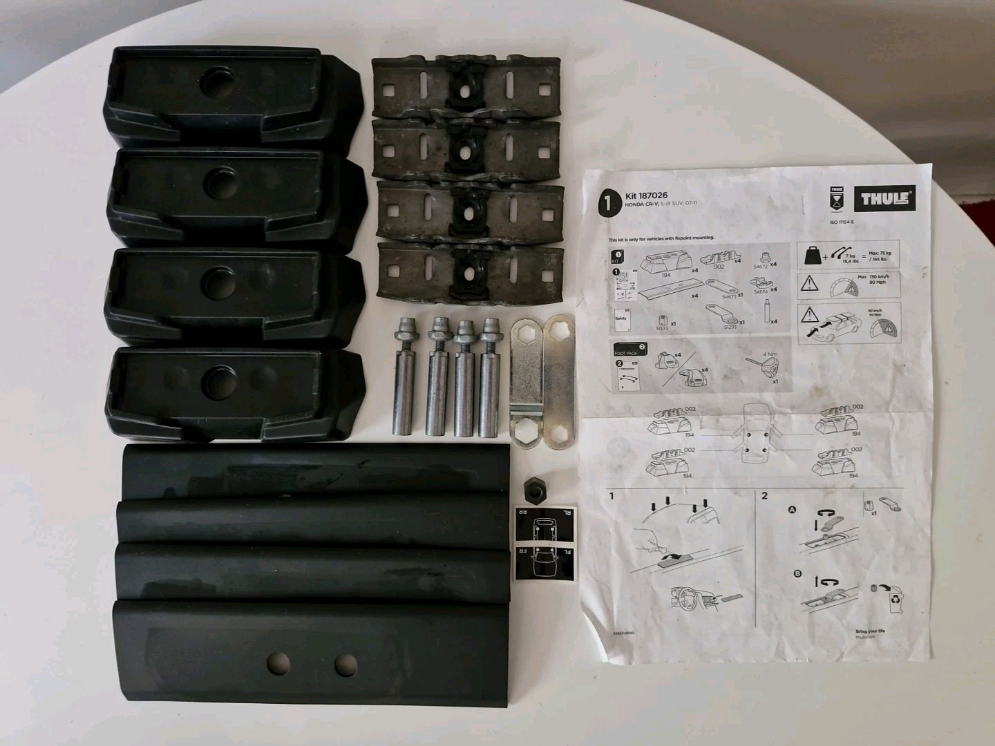 THULE FITTING KIT 7026 used fits HONDA CR-V, 5-dr SUV, 07-11