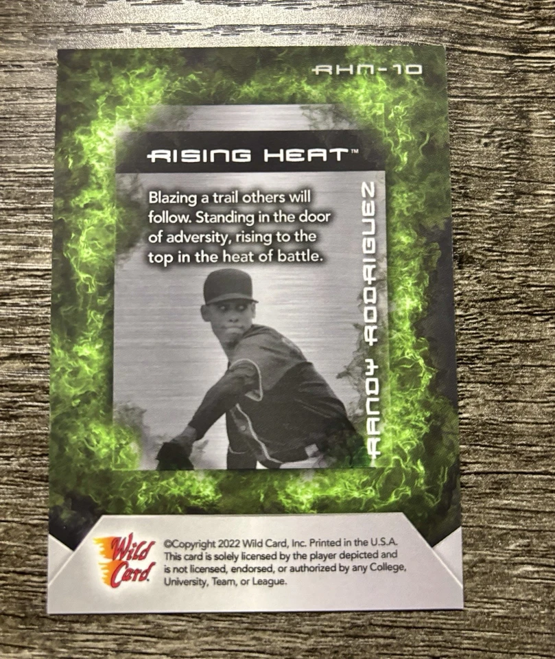 2022 Wild Card Matte SP The National Randy Rodriguez Rising Heat 3/3 Black - Image 2 of 2