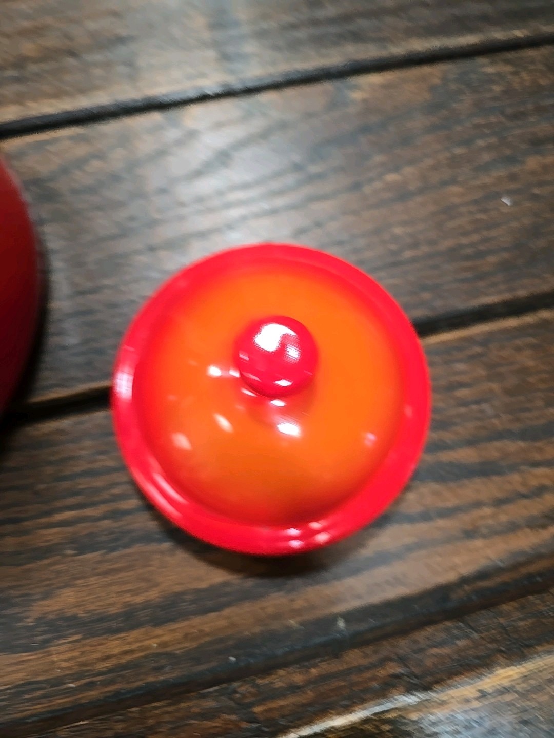 Vtg Descoware Kettle Teapot Flame Orange Enameled Cast Iron Copper MCM, ArtDeco