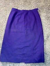 VINTAGE PENDLETON PURPLE SUIT SKIRT BLAZER CLASSIC SET SIZE 16 VIRGIN WOOL USA