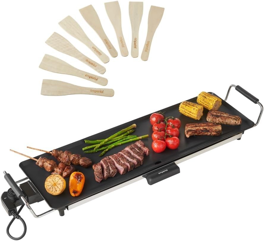 Emperial Teppanyaki Parrilla Eléctrica Barbacoa Plancha Antiadherente Placa Caliente Grande/XL/XXL