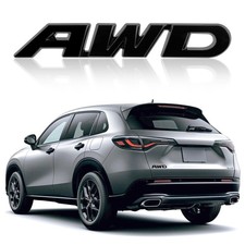 Black 3d Awd Emblem Badge Metal Adhesive For Car Tailgate Grille Trunk